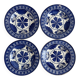 Set of 4 ironstone plates from Choisy Le Roi.