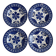 Set of 4 ironstone plates from Choisy Le Roi.