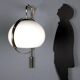 Vintage Space Age wall lamp in methacrylate and metal, 1970s design.