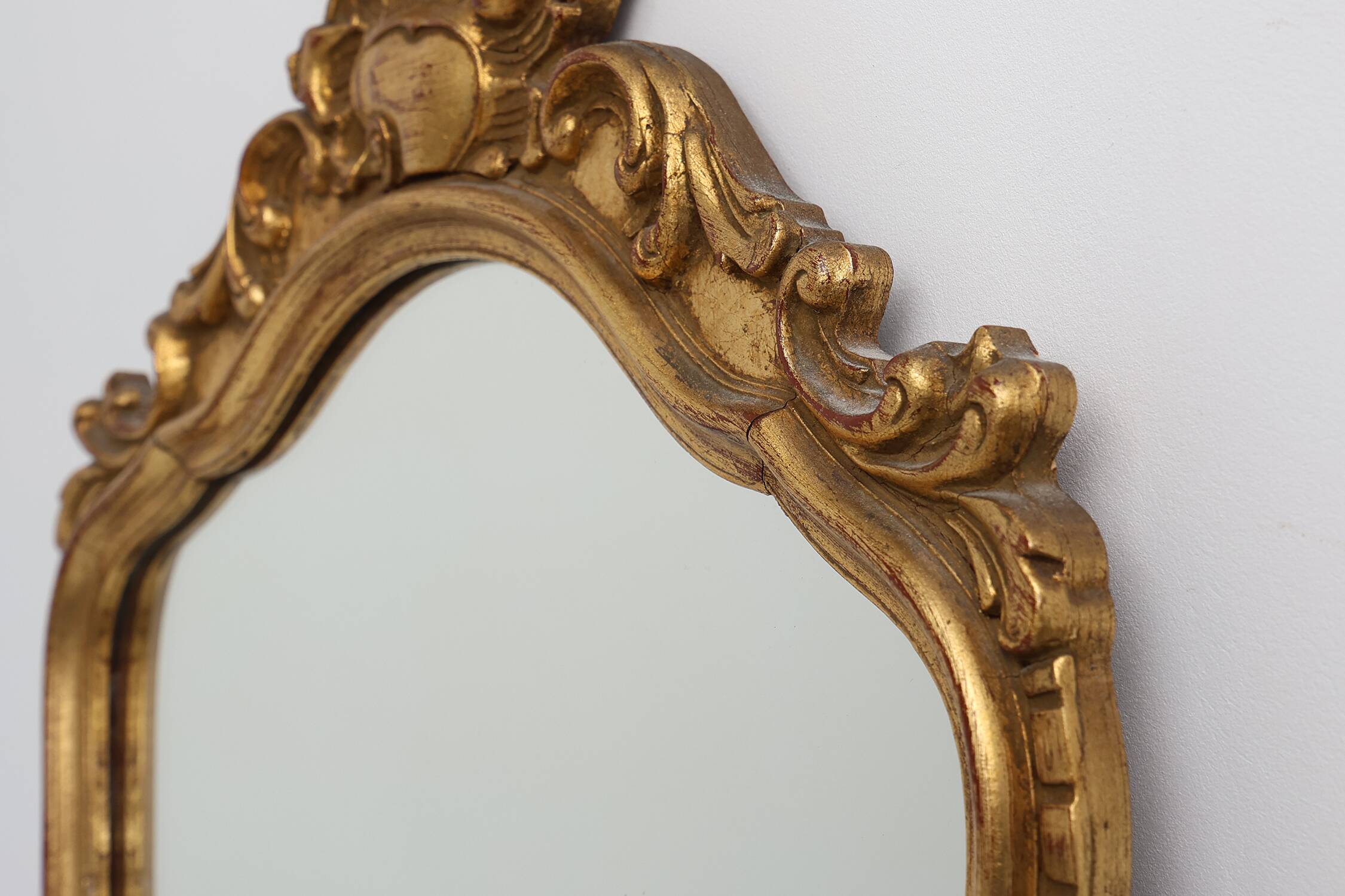 20th Century Baroque Louis XV-Style Giltwood Mirror, France