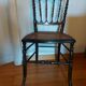 Chaise Napoleon III authentique assise cannage