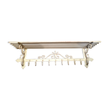White wrought iron coat/hat rack