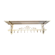 White wrought iron coat and hat rack