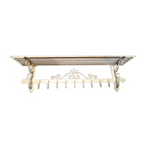 Porte manteau chapeau en fer forgé blanc