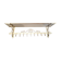 White wrought iron coat and hat rack