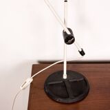 Tilting desk lamp in white metal 1960.