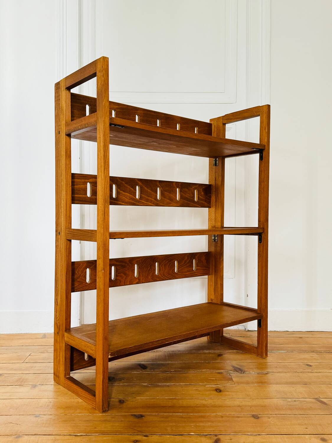 Vintage folding bookshelf, circa 1960