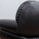 Pair of Mobil Girgi Sapporo armchairs black leather Italy 1970s