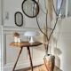 turned wooden side table