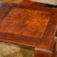 Patinated leather coffee table from the 1950s.
