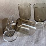 4 Luminarc stemmed glasses, Sweden model, 1970s