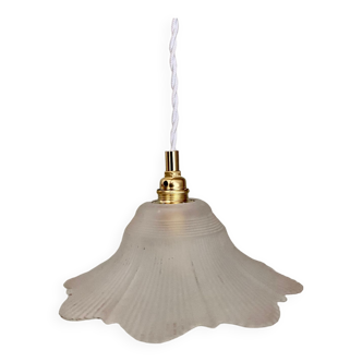 Vintage frosted glass lampshade pendant light