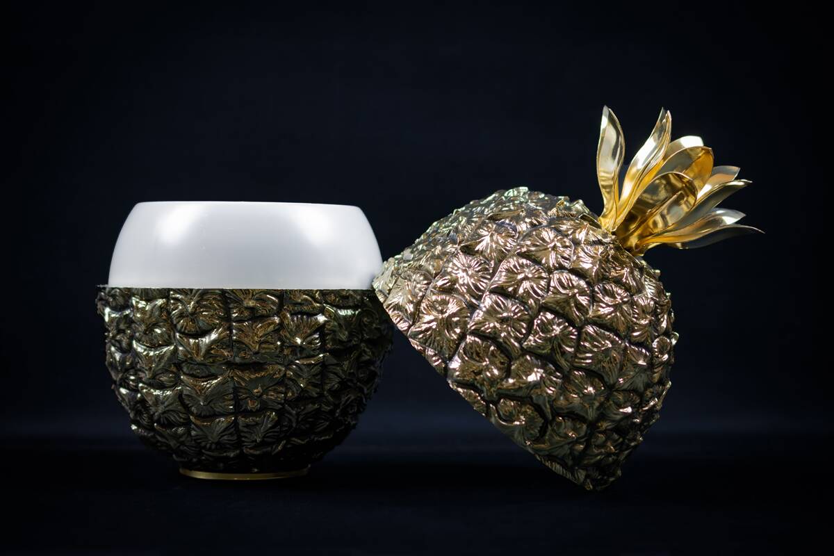Pineapple-shaped ice bucket by Michel DARTOIS Paris