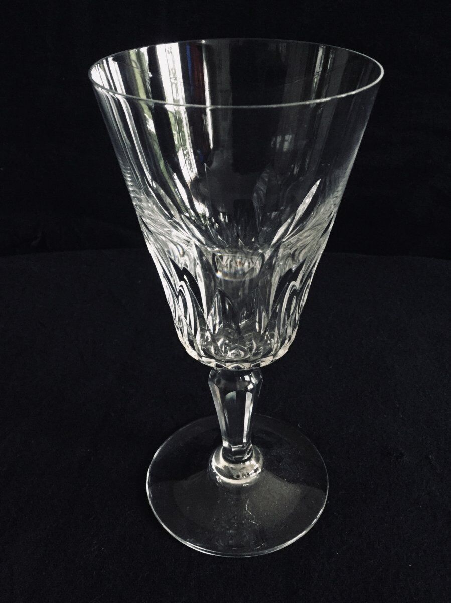 Set of 9 crystal water glasses Baccarat model Carcassonne