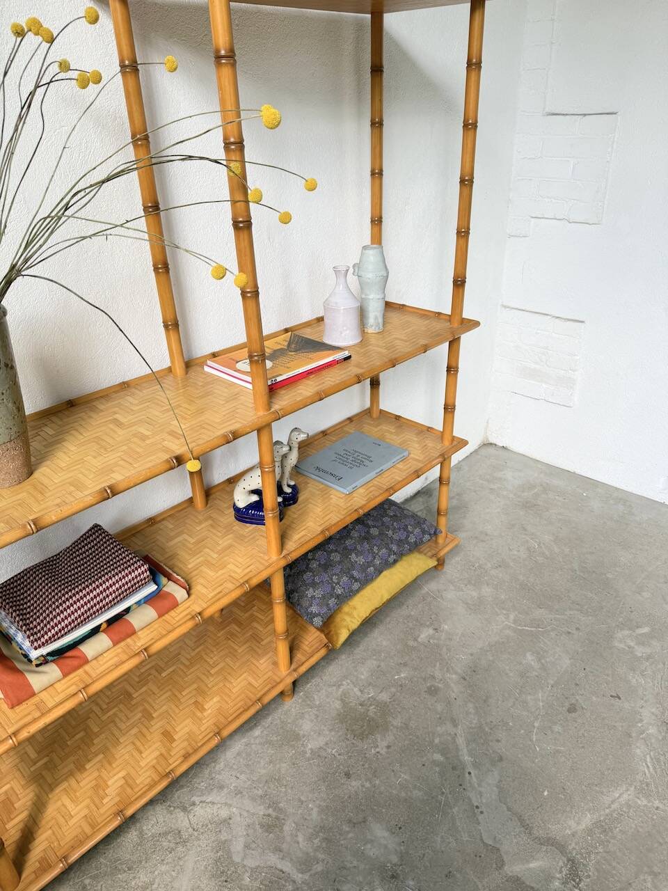 Large rattan shelf 1960