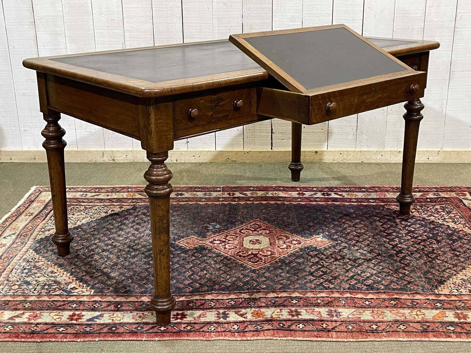 19th-century Victorian desk with writing surface