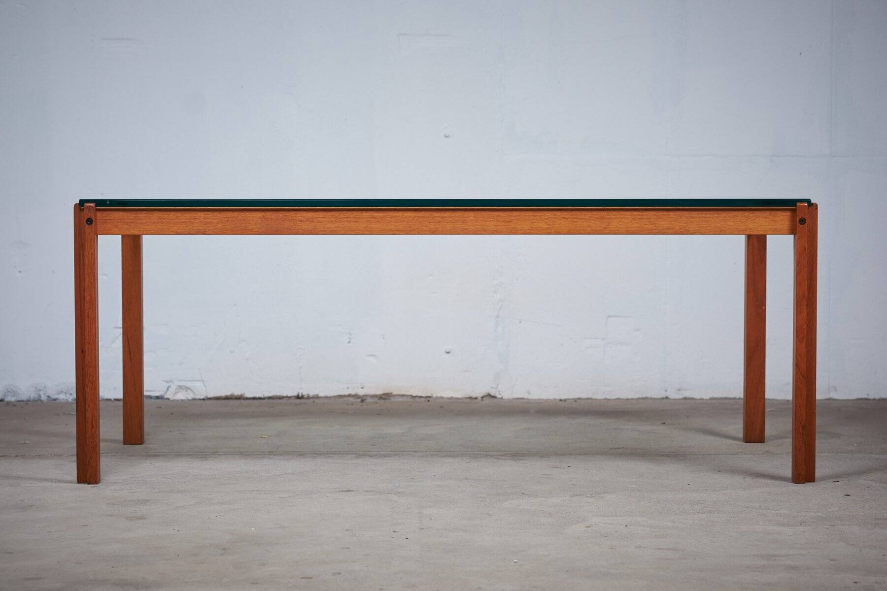 Teak and Glass Coffee Table, Denmark, 1960s