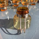 8 cups vintage steel and glass Italy