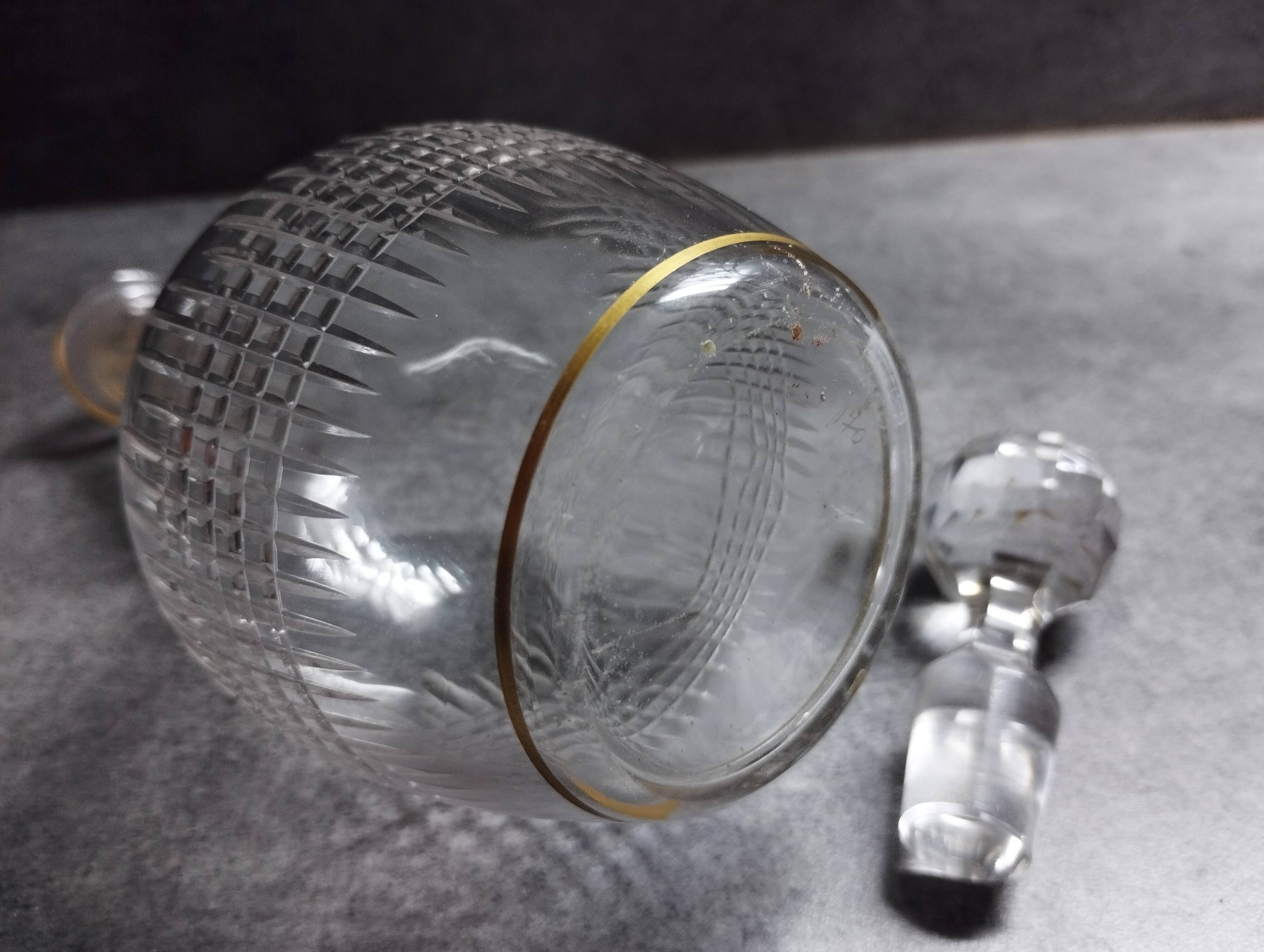 Superb old baccarat crystal liquor decanter, Nancy model, 19th century