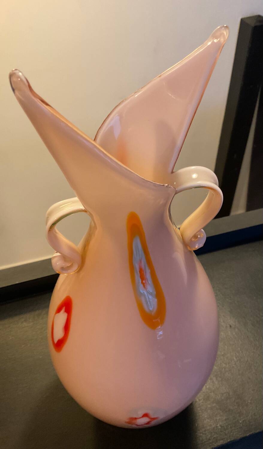 Vintage Murano millefiori vase