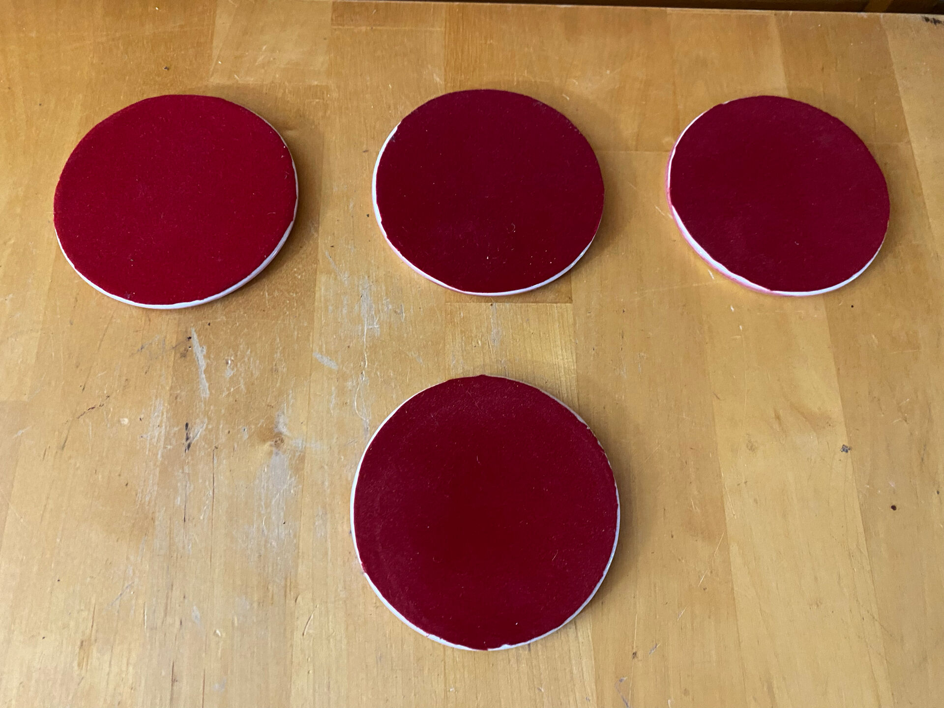 Series 4 coasters saint pierre coloured ceramic mid-century #e