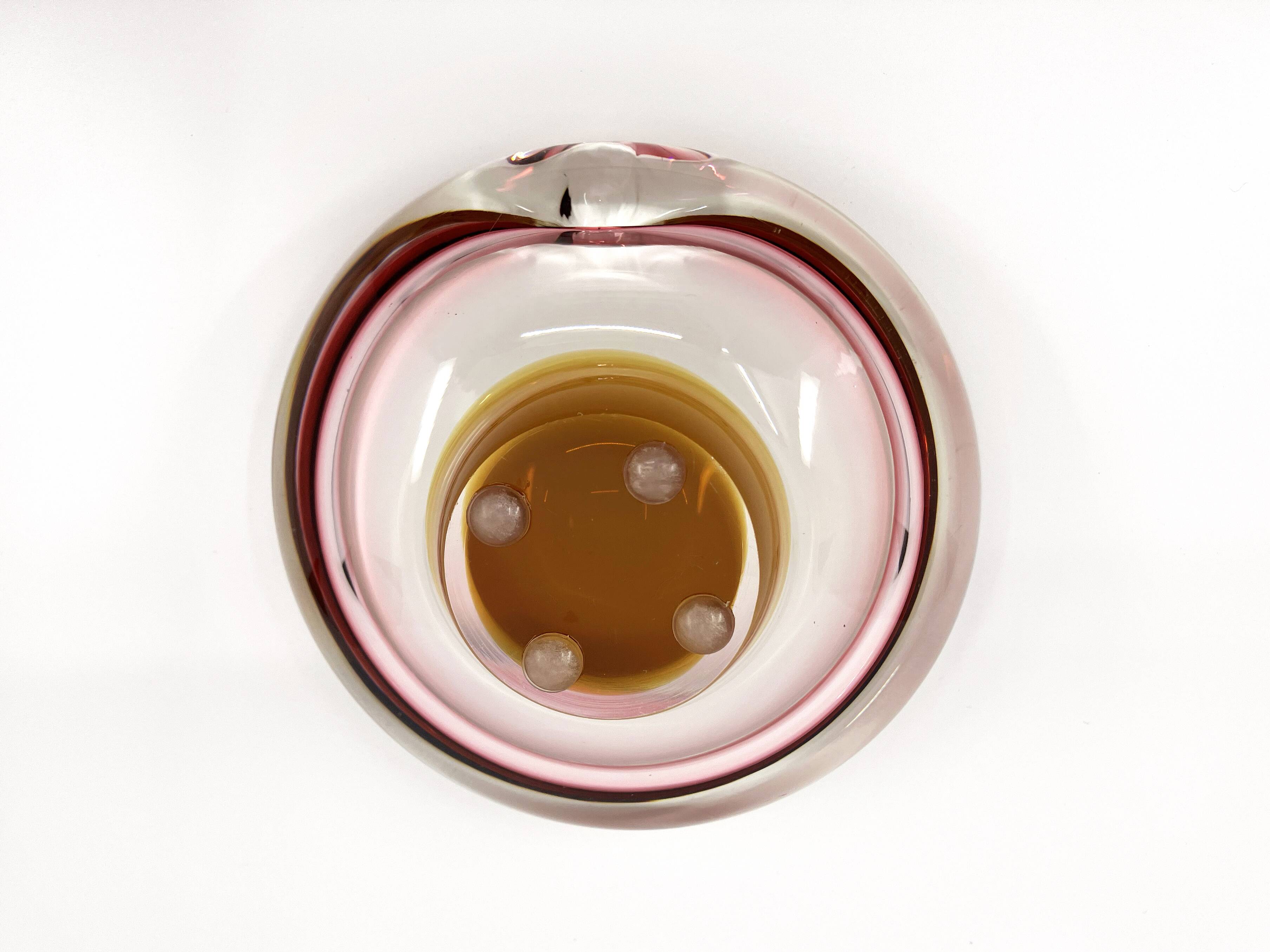 Blown glass ashtray • Czechoslovakia • Circa 1960