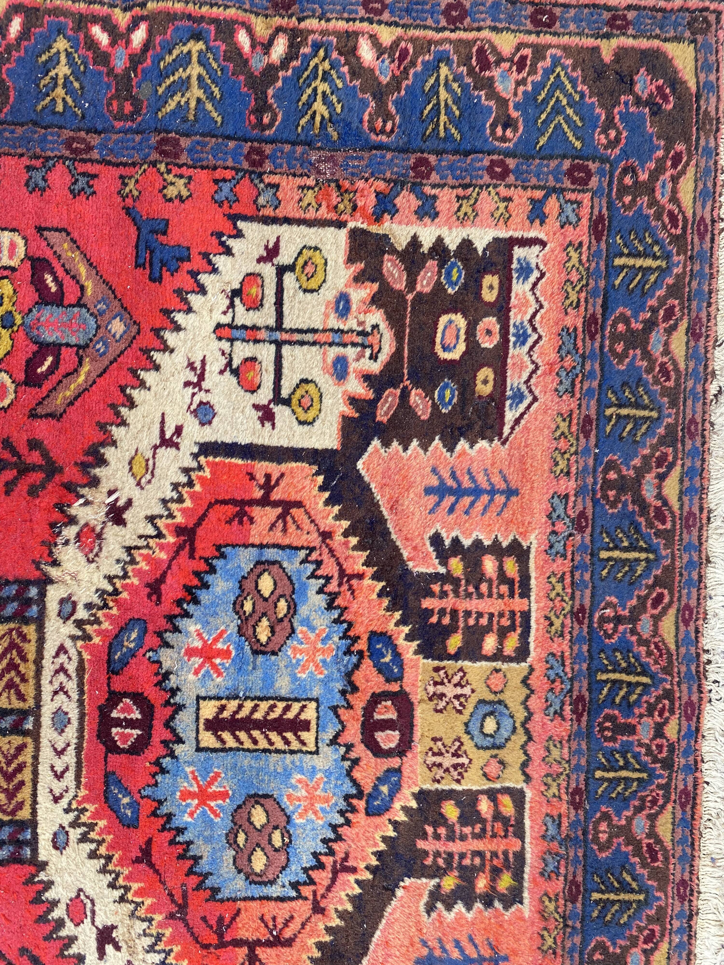 Handmade Vintage Caucasian carpet 116x185 cm