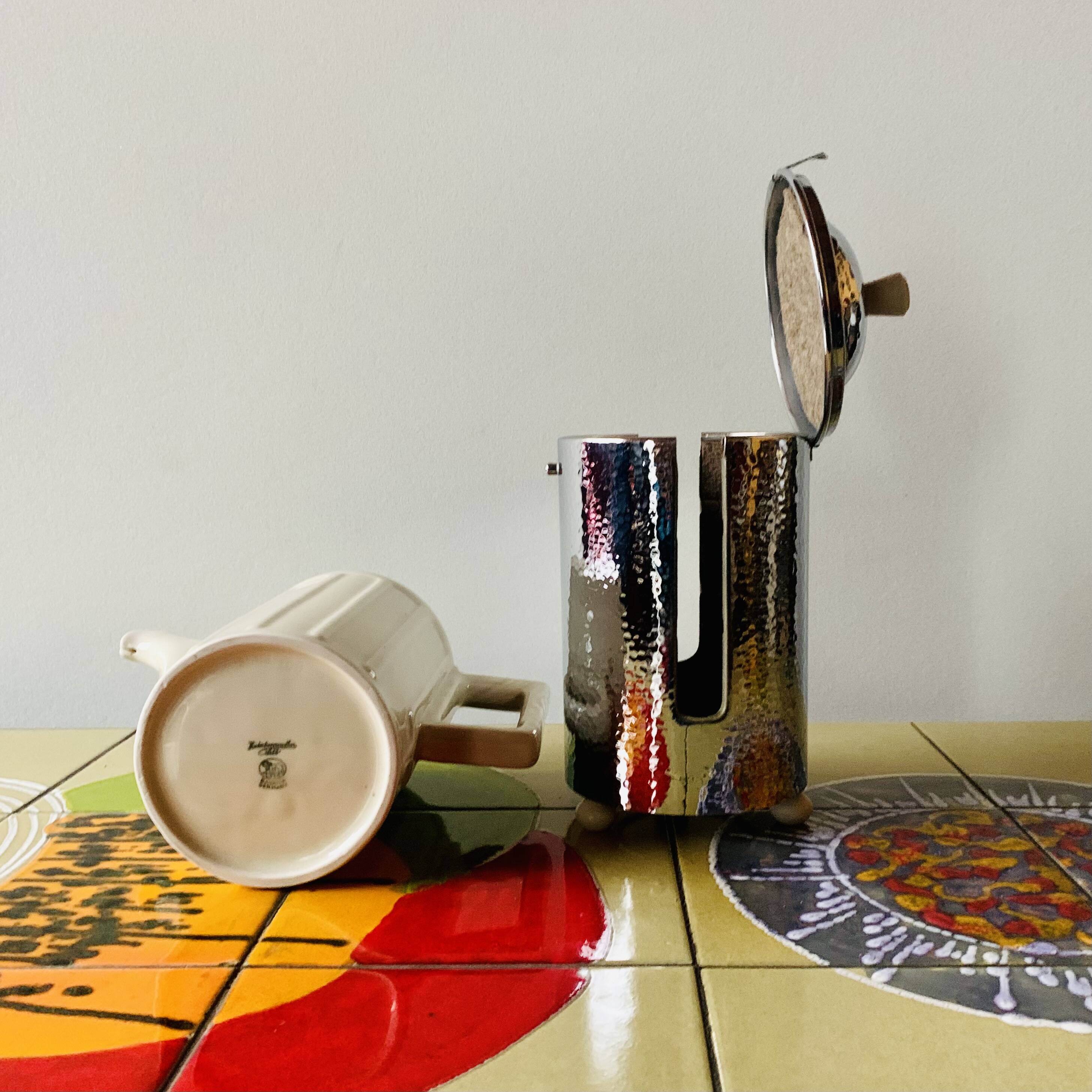 Art Deco porcelain and silver-plated Hutschenreuther WMF insulated coffee maker -1.0 L DRP