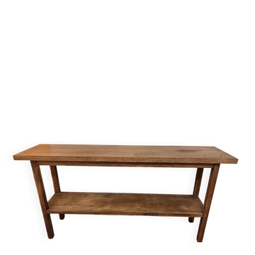 Old workshop console in oak