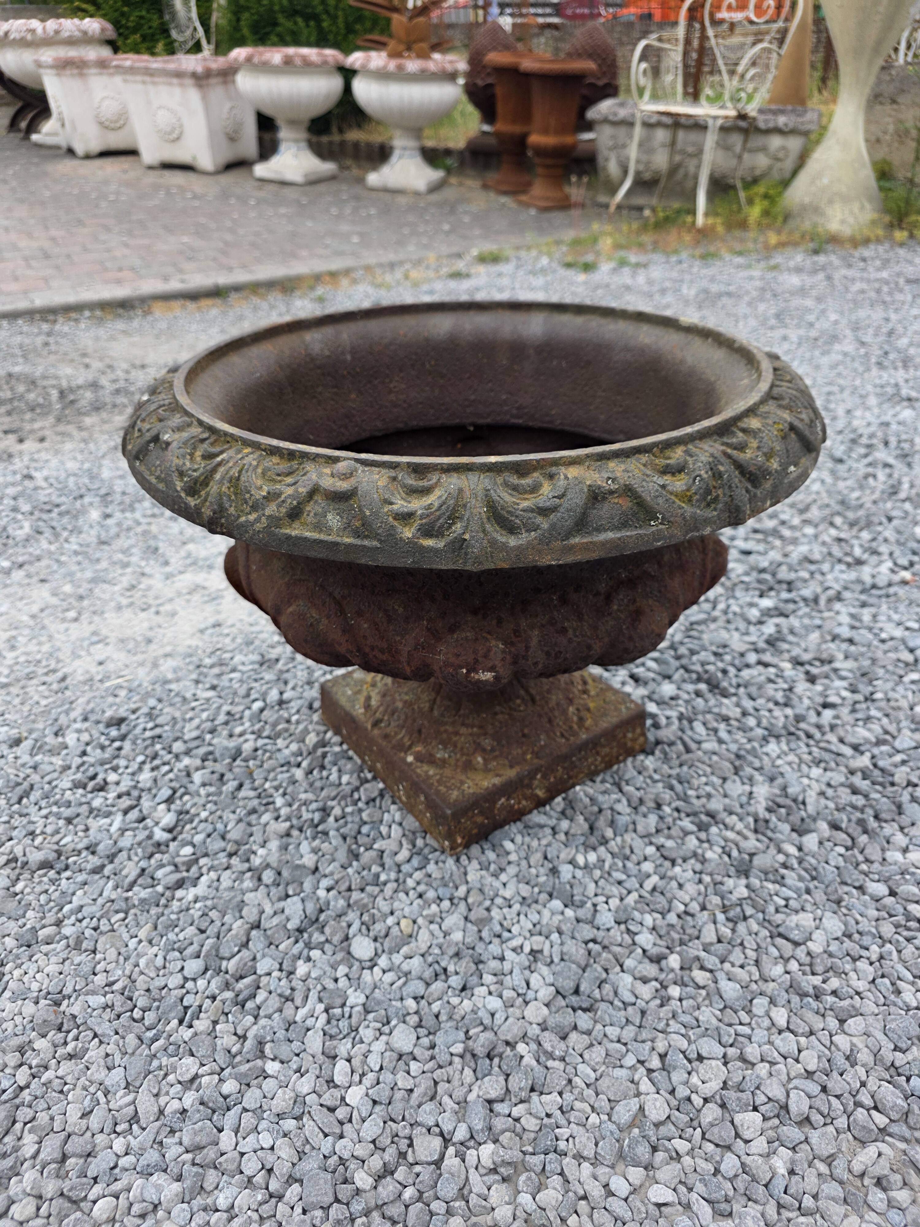 19th-century cast iron medical vase