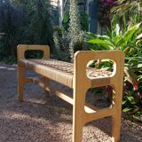 Oak and Danish rope bench