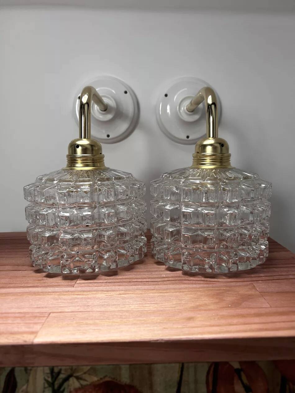 Scandinavian glass wall lights