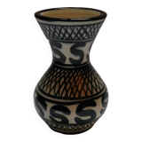 Vase en céramique décor peint à la main décoration ethnique tribale artisanal poterie handmade