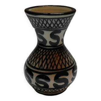 Ceramic vase hand painted decor ethnic tribal decoration handcrafted pottery handmade