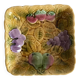 Square dish in Sarreguemines fruit slip