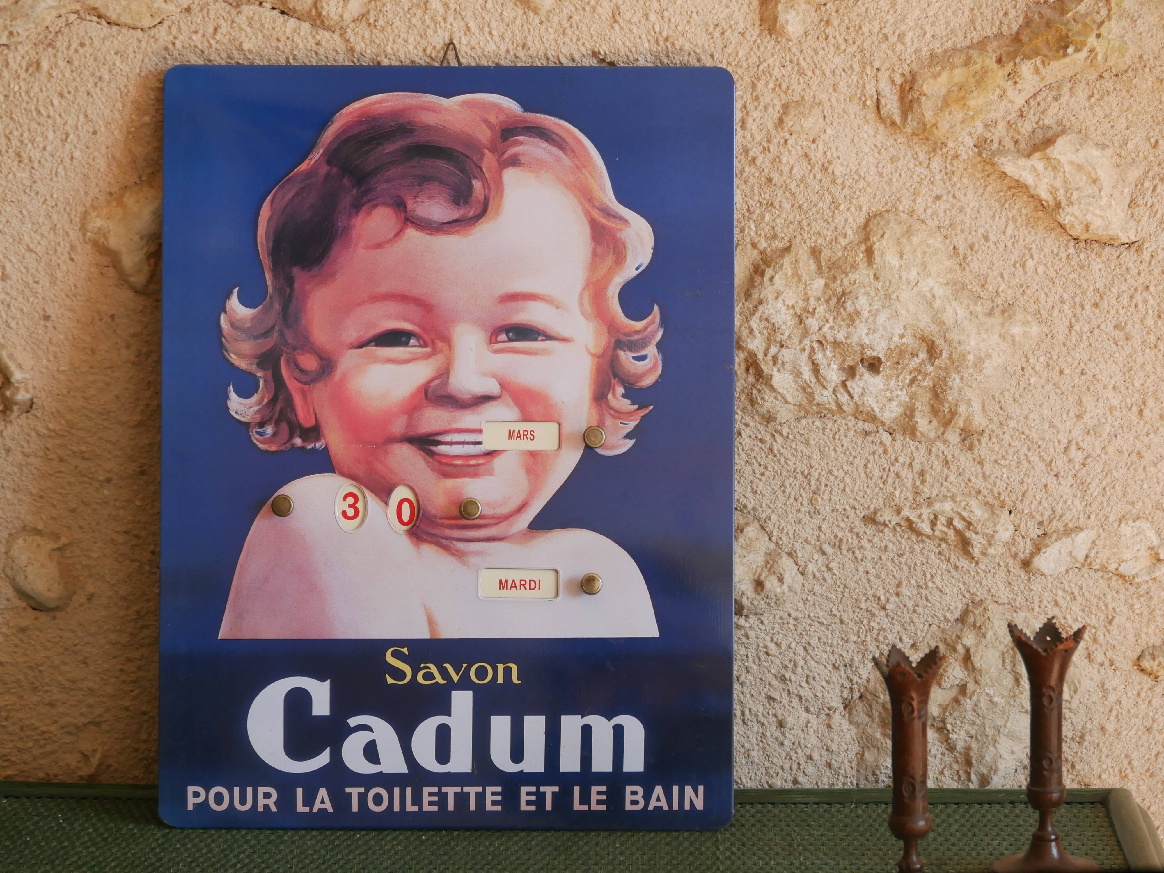 Cadum Soap Perpetual Calendar Plate