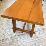 Aranjou farmhouse table in blond elm, 1950s
