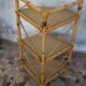 Pair of rattan shelves including a corner shelf