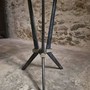 Table bistrot art déco française avec plateau Rex bakélite – c.1930–1940