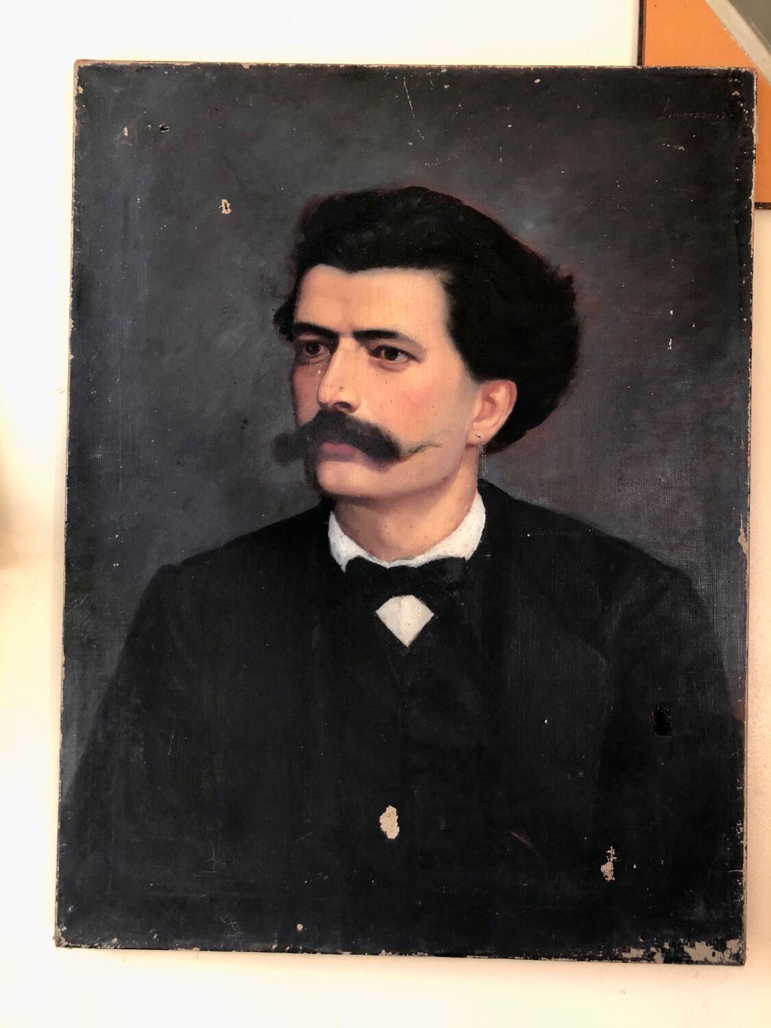 Portrait of a man, oil on canvas, 19th century