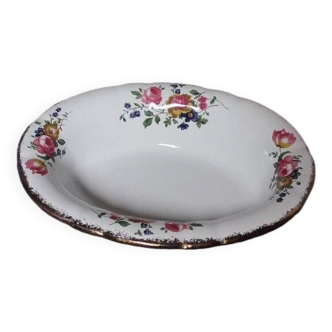 Ceramic soap dish with floral decor