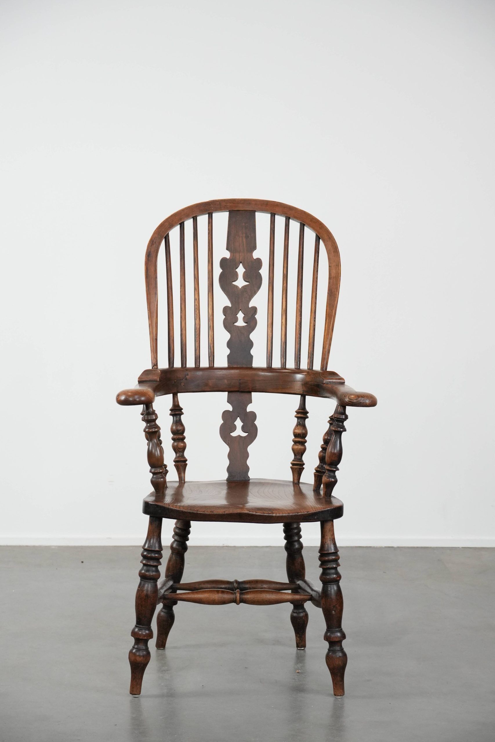 Antique English Highback Windsor Chair from the 18th Century