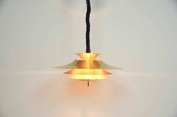 Lampe suspendue à pendentif en disques dorés Vitrika