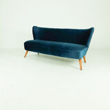 Mid-century velvet "cocktail" sofa, 1960