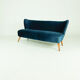 Mid-century velvet "cocktail" sofa, 1960