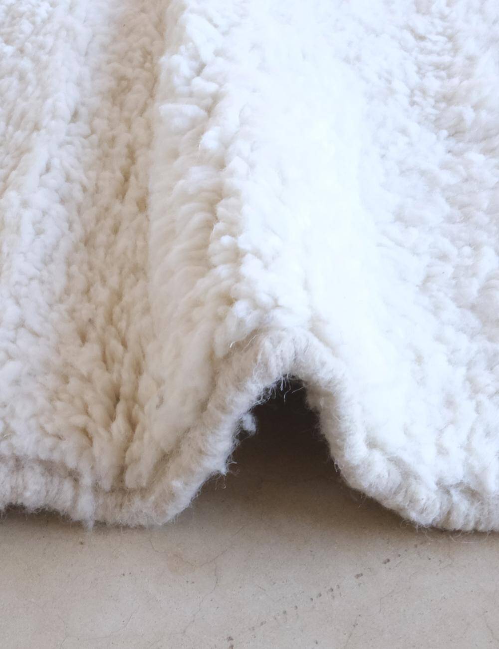 Tapis Blanc Beni Ouarain - 339 x 250 cm