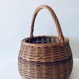 Large round wicker basket
