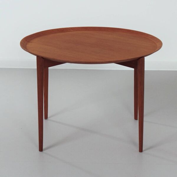 TABLE BASSE RONDE PAR HANS OLSEN POUR VISKADALENS MÖBELINDUSTRI, ANNÉES 1960   SCANDINAVE MODERNE