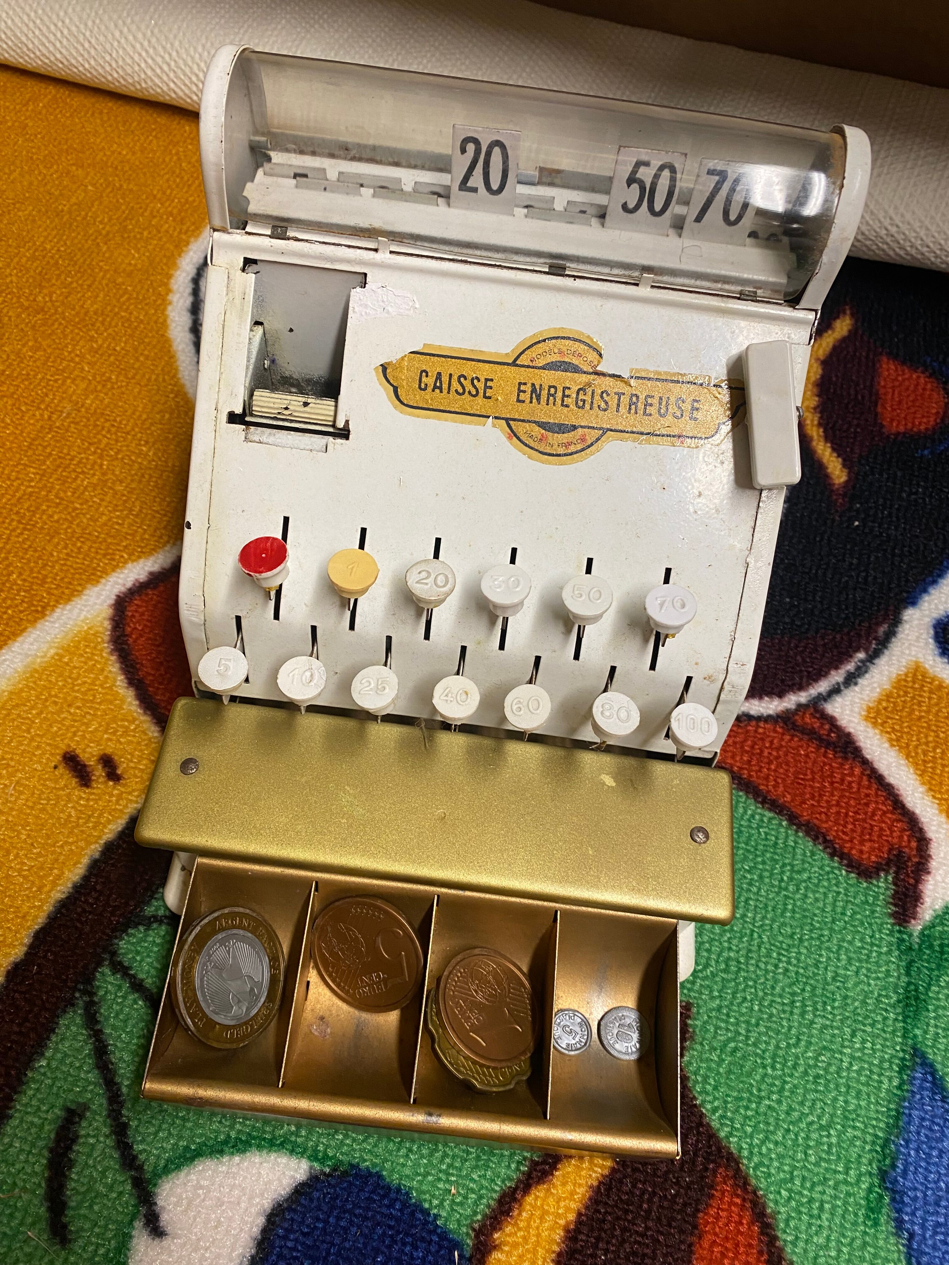 Vintage metal cash register
