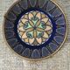 Assiette en faïence HB QUIMPER émaillée perlée dorée